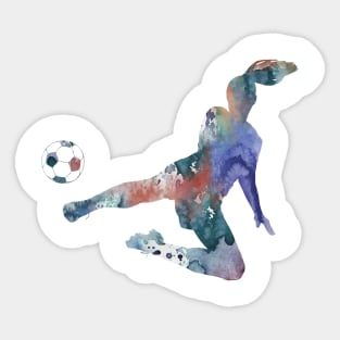 Female Soccer Player Sticker